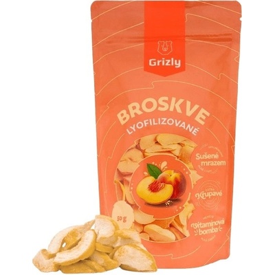 GRIZLY lyofilizované broskyňa 50 g