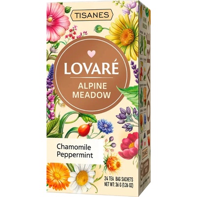 LOVARÉ Lovare Alpine Meadow 24 sáčků bylinný čaj 36 g