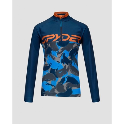 Spyder Camo 1/2 zip tmavo modrá