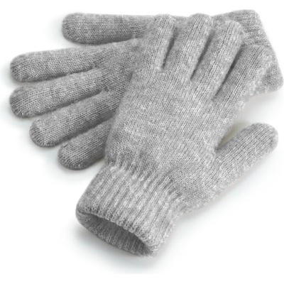 Beechfield pletené zimné rukavice šedý melír