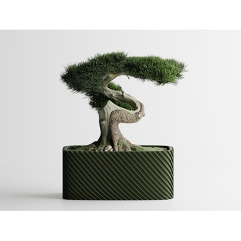 Кашпа Bonzai голяма тъмнозелен мат