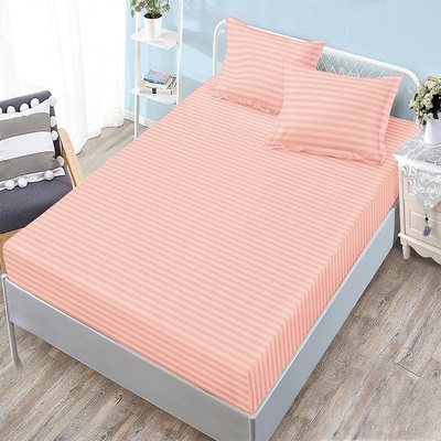 EmonaMall Едноцветен долен чаршаф с ластик и две калъфки (за матрак 160x200) EmonaMall, 3 части - Модел S18263 (S18263-3333f4-14)