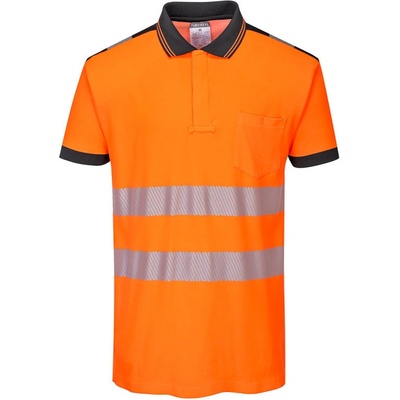 Portwest polokošile HiVis PW3 T180 krátký rukáv reflexní Oranžová/čierna 5XL