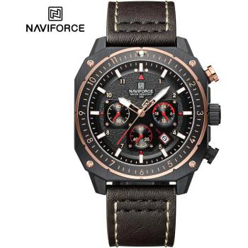 Naviforce Часовници naviforce sq-38606 - Черен / Кафяв kp38606 (sq-38606)