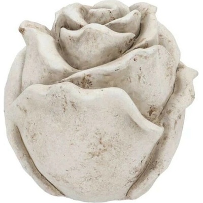 Šedá antik cementová dekorácia ruže Rose S - 9*9*8 cm - daan kromhout