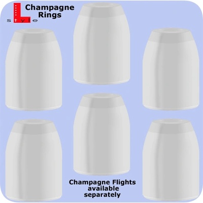 L-Style Champagne Ring průsvitné černé 6ks