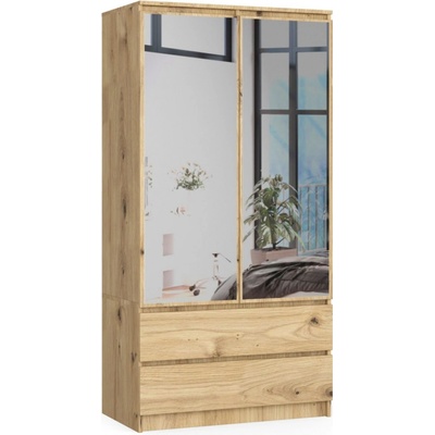 Ak furniture Tesi S90 se dvěma zrcadly dub artisan