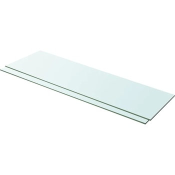 Image 1 of vidaXL Рафтове, 2 бр, панели прозрачно стъкло, 100x30 см (3051586)