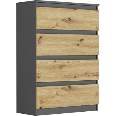 Framire Komoda do ložnice se zásuvkami Antracit Mix Artisan 70 x 40 x 98 cm Modern R4