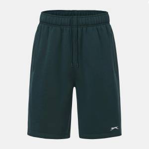 Slazenger Мъжки поларени къси панталони Slazenger Fleece Shorts Mens - Forest Green