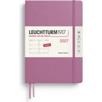 Leuchtturm1917 Weekly Calendar 2027 Medium (A5) - English, Dusty Rose, Hardcover, 12 months - January-December 2027, 1 week per double page, 80 g/m2 paper with high ink compatibility - 400269 (400269)