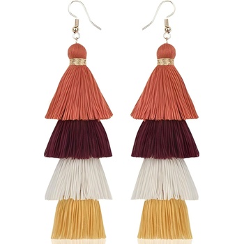 HARAHU Обици qu-32608 - Оранжева kp32608 (qu-32608)