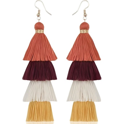 HARAHU Обици qu-32608 - Оранжева kp32608 (qu-32608)