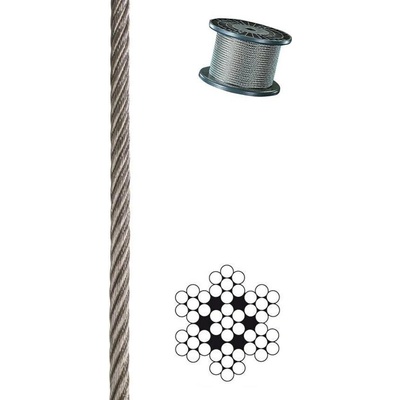 Penar Nerezové lano DIN 3055 spletení 7x7 6mm 7X7A406