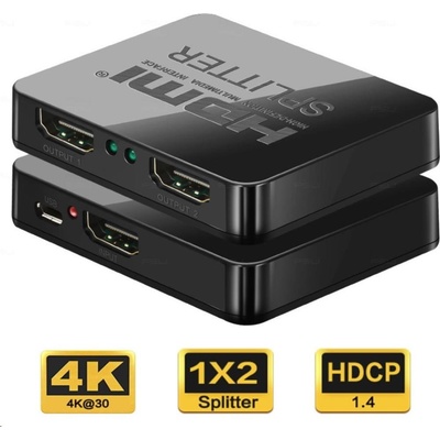 PremiumCord HDMI splitter 1-2 porty s napájením z USB 4K FULL HD 3D