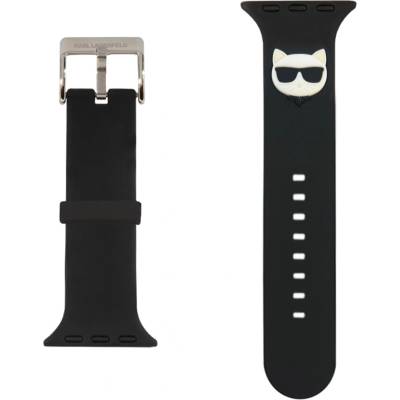 Karl Lagerfeld Каишка за часовник Karl Lagerfeld Choupette Head Watch Strap за Apple Watch 38/40mm - Черна