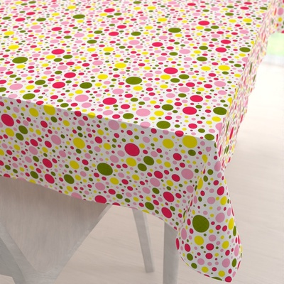 Biante bavlna ubrus Sandra SA-209 Růžové a žluté puntíky na bílém 80x120 cm