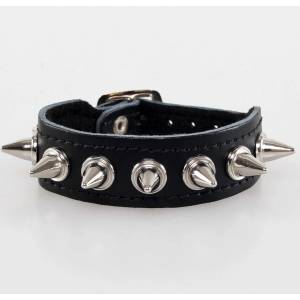 Black & metal гривна spikes 1 - bwz-181