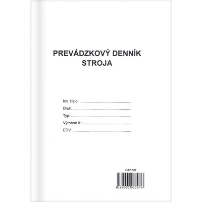 Igaz 307 Prevádzkový denník stroja A5, 48 strán