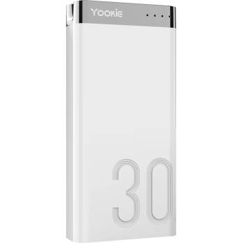 YOOKIE Преносима батерия Yookie YO13, 30000mAh, White - 87062 (DE-87062)