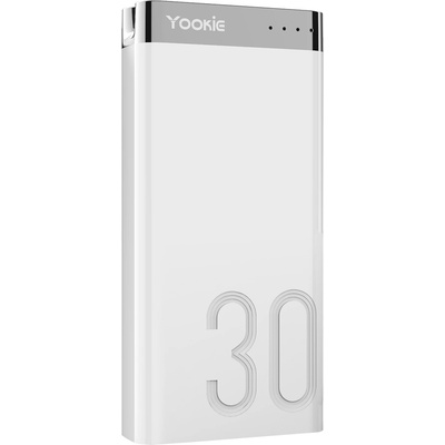 YOOKIE Преносима батерия Yookie YO13, 30000mAh, White - 87062 (DE-87062)