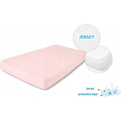 BabyMatex Nepropustné Prostěradlo jersey 09 světle růžové 70-140x10