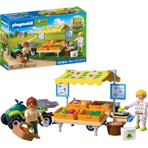 Playmobil | Country | Market Stall | Mobile sales stand with quad, fresh products & many accessories | For children aged 4 and up | 72164 - boombuy