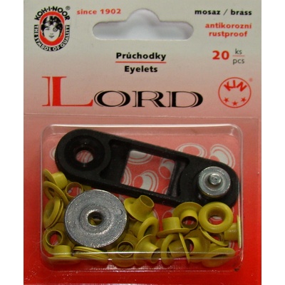 Průchodky kovové LORD 5mm lak žlutá