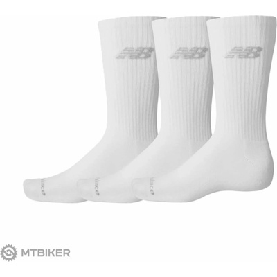 New Balance Performance Basic Crew 3 páry biela