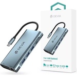 DEVIA ST399992 Leopard 11in1 3xUSB/Type-C/PD/HDMI/VGA/RJ45/Card Reader/Jack Разпределителен адаптер Hub (ST399992)