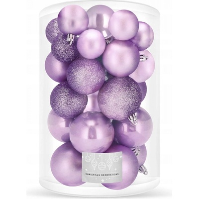 SPRINGOS Vánoční baňky fialové mix 4 5 6cm sada 30ks CA0174-XG – Zboží Dáma