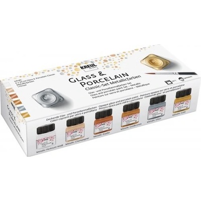 Kreul Kreul Sada barev na sklo a porcelán METALLIC 6 x 20 ml – Hledejceny.cz