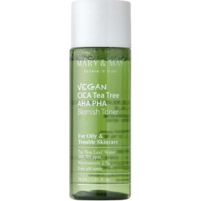 Mary&May Vegan Cica Tea Tree AHA PHA Blemish toner 30 ml