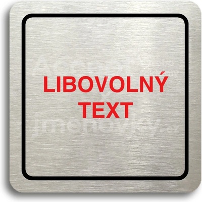 ACCEPT Piktogram libovolný text - stříbrná tabulka - barevný tisk