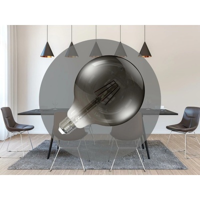 NEDES ZBF102 LED dekoratívna žiarovka Filament SMOKE E27, 4W, 2000K, 250lm, jemne čierna