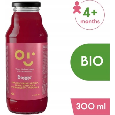 Beggs BIO NÁPOJ Aróniajablkobanán & jahoda s vitamínom C od ukonč. 4. mesiaca 300 ml