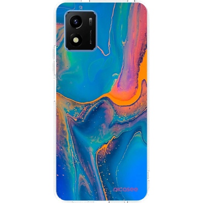 Pouzdro Picasee silikonové Vivo Y01 Rainbow čiré