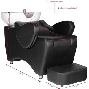 Hair system Система за коса hsb46 фризьорска стойка за миене черна (126391)
