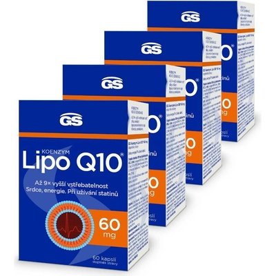 GS Koenzym Lipo Q10 60 mg 4 x 60 kapslí