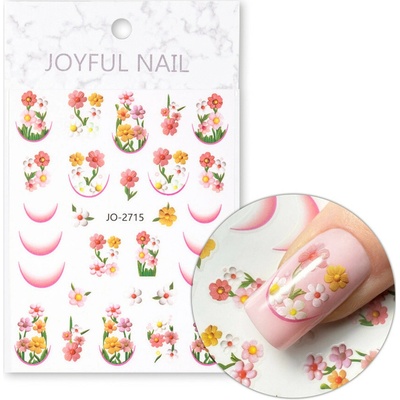 Joyful Nail Nálepky na nechty French Flowers JO-2715