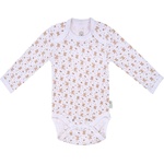 Bio Baby Боди с дълъг ръкав Bio Baby - Органичен памук, 74 cm, 6-9 месеца, екрю-бяло (97220131) - ozone