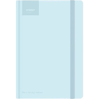 Eurocom Blok A5, 100l, 80g, linkovaný - Pastel Blue s gumou