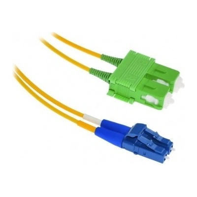 XtendLan FOP-LCSCA-D-5-9-A1 FO patch LC-SC/APC, 9/125, duplex,LS0H, ultraflexibilní G.657.A1, průměr 2mm, krátký vývod, 5m