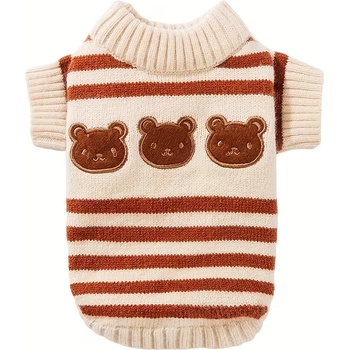 Tiger`s Heart Пуловер за куче Brown Teddy Stripes