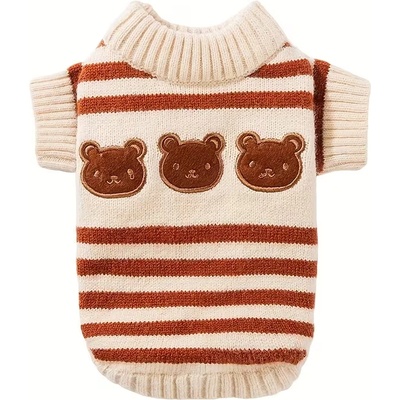 Tiger`s Heart Пуловер за куче Brown Teddy Stripes