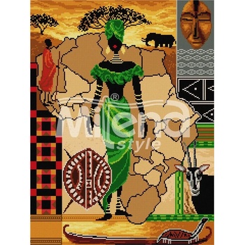 Milena Style Гордостта на Африка - гоблен със схема конци Ariadna 1: 1