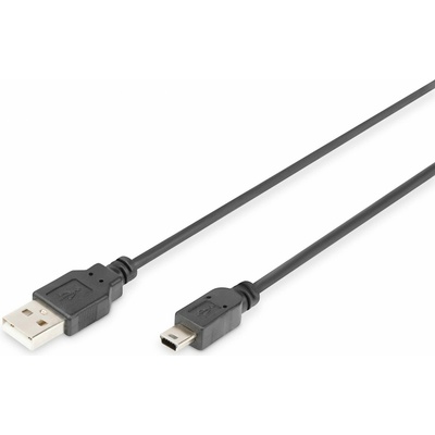 Digitus AK-300130-010-S) USB-A - miniUSB, 1m, černý
