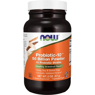 NOW NOW Probiotic-10 50 Billion Powder, 57 Grams