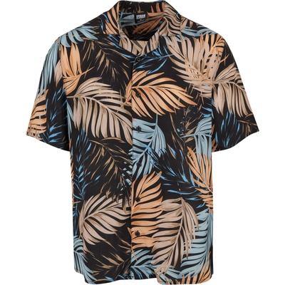 Urban Classics Мъжка риза в цветен десен Urban Classics Viscose AOP Resort Shirt palmfrontUB-TB4150-04419 - Бял, размер S