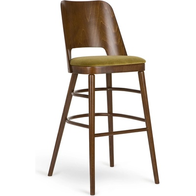 Paged Shell H-0043 Seat Uph Back Wood buk morený / látka kat. 2